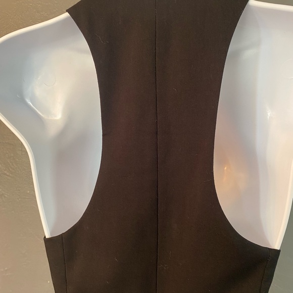 No Label-Vintage Black Front Button Fashion Vest - Picture 6 of 16